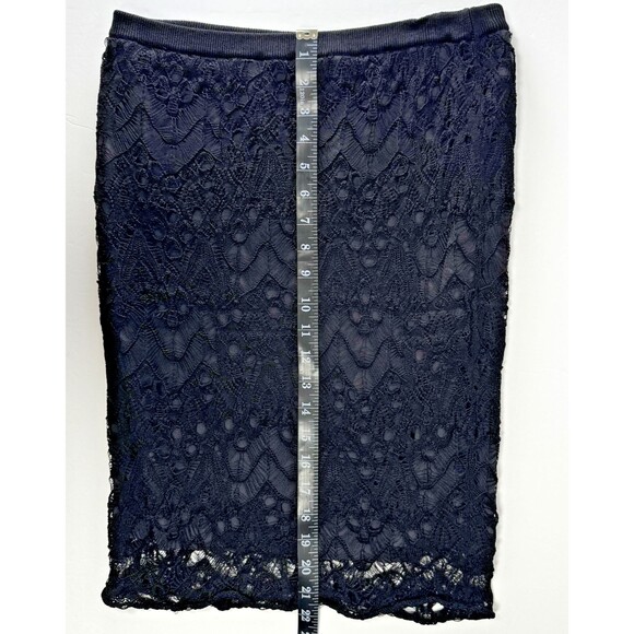 Eileen Fisher Skirt Womens Small Lace Knit Pull On Stretch Midi Viscose Nylon - Picture 10 of 12